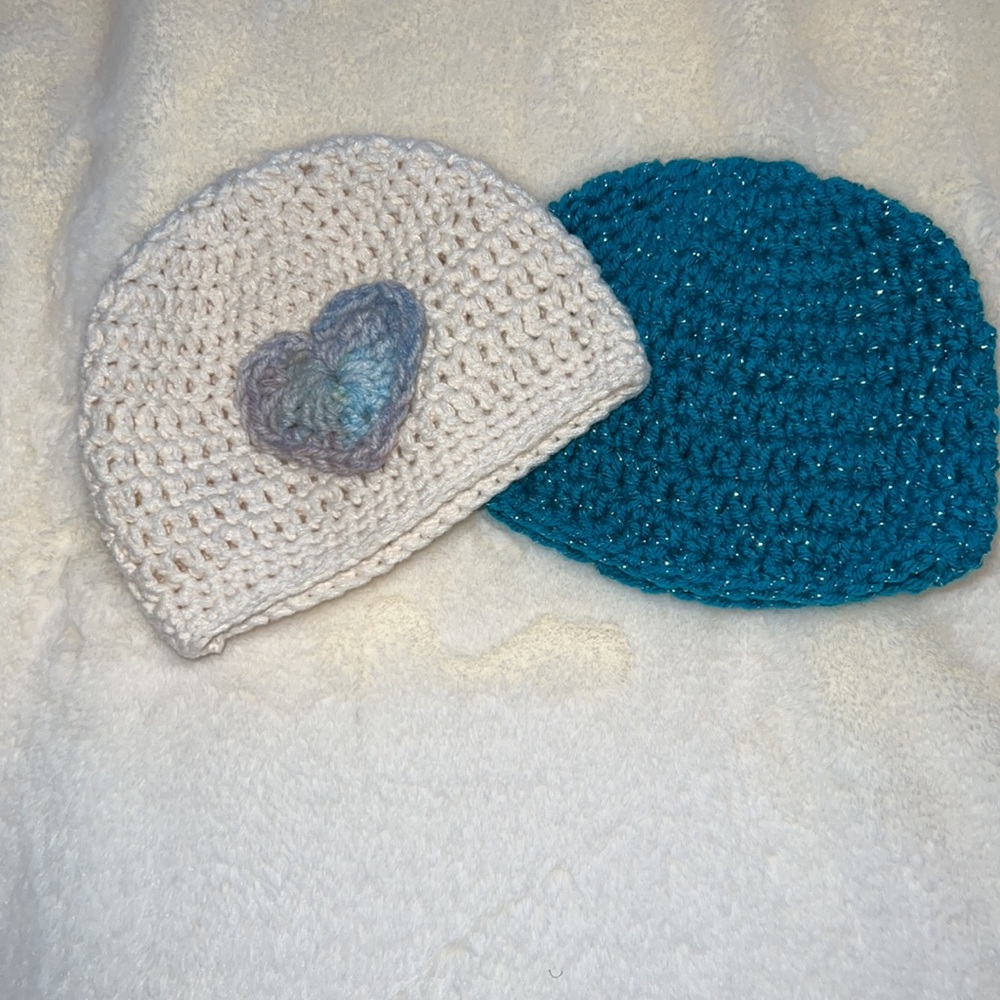 Handmade Crocheted Knit Beanies (2)